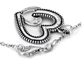Sterling Silver Mother & Child Heart Pendant With 18"L Chain