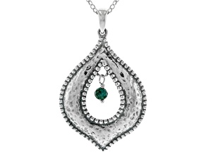 Eilat Bead Charm Sterling Silver Pendant With Chain