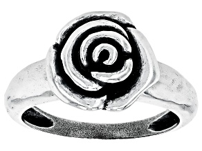 Artisan Collection of Israel™ Sterling Silver Rose Floral Spinner Ring