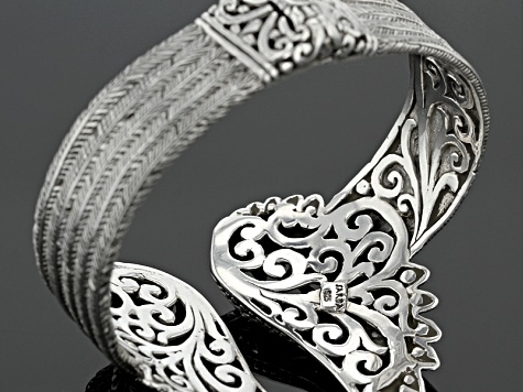 Sterling Silver Angel Wings Cuff 