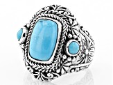 Turquoise Blue Silver Ring