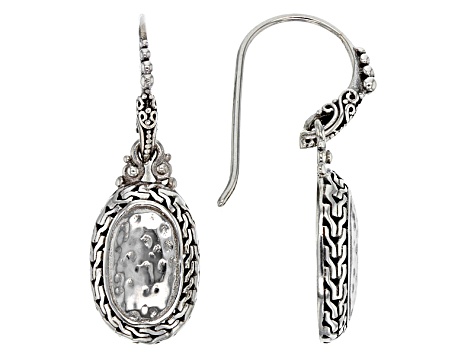 Sterling Silver Hammered Earrings Sra1634 Jtv Sterling Silver Hammered Earrings