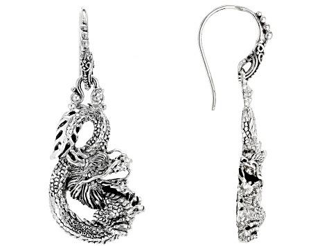 Sterling Silver Dragon Earrings Sra1950 Jtv Sterling Silver Dragon Earrings