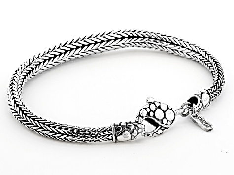 Sterling Silver Bali Snake Chain Bracelet