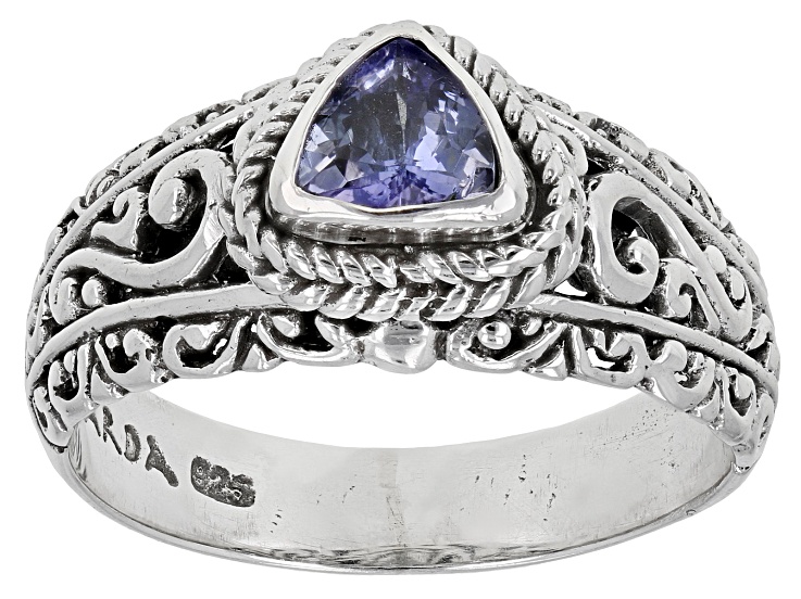 Tanzanite Ring Natural Raw Tanzanite Sterling Silver Ring Blue Tanzanite-S090 Tanzanite Ring Natural Raw Tanzanite Sterling Silver Ring Blue Tanzanite-S090