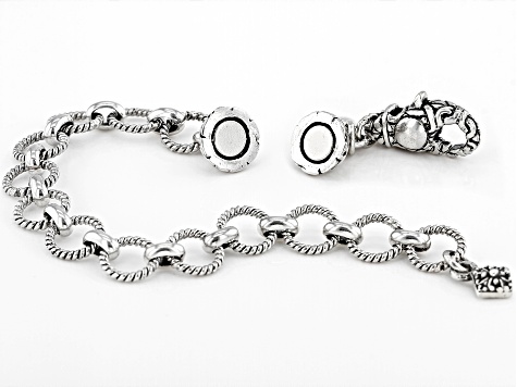 Magnetic Clasp Chain Link Converter in Sterling Silver with 4 Extender -  SRA3284
