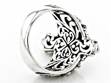 White Zircon Sterling Silver "Flawless Glory" Cross Ring