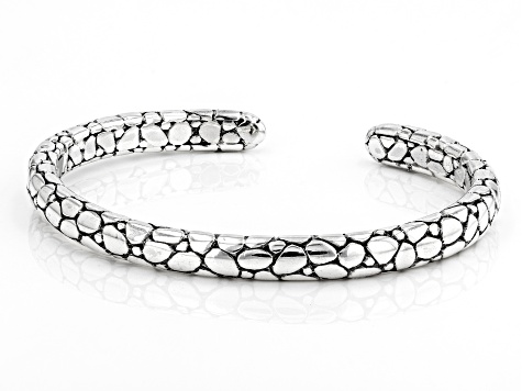 Sterling Silver "Love One Another" Watermark Cuff Bracelet