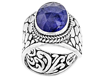 Picture of Tanzanite Sterling Silver Solitaire Ring 4.46ctw
