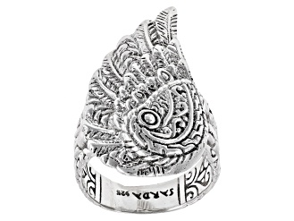 Sterling Silver "Mighty Warrior" Angel Wing Ring