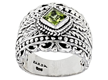 Picture of Green Peridot Sterling Silver Ring .61ct