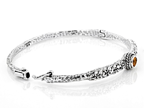 Garnet Sterling Silver Bangle Desert Sun