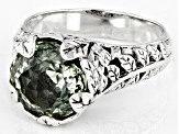 Green Prasiolite Sterling Silver Ring 3.19ct