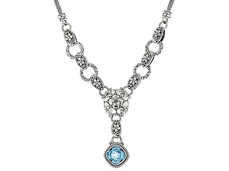 Sky Blue Topaz Sterling Silver Necklace 4.31ct