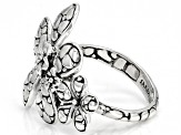 Sterling Silver Frangipani and Roses Ring