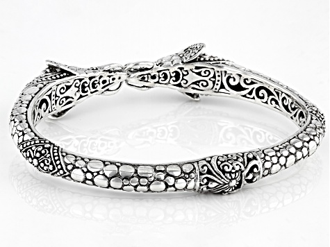 51-756-075-3 Cuff Bracelet with Edges, 3/4 - Silver Plated - Rings & Things
