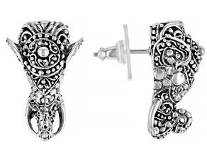Sterling Silver Colossal Elephant Earrings