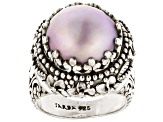 Cultured Pearl Mabe Sterling Silver Ring