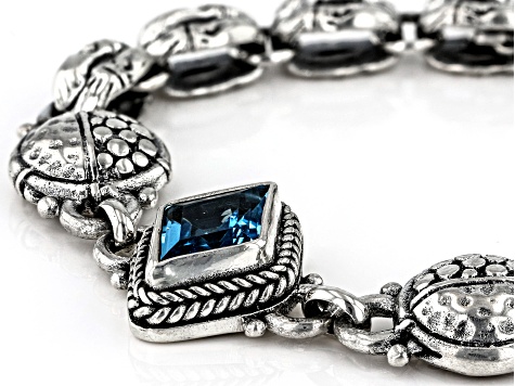 Swiss Blue Topaz Silver Bracelet 2.95ct