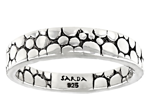 Silver Scattered Jawan Eternity Band Ring