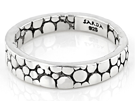 Silver Scattered Jawan Eternity Band Ring