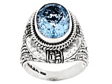 Blue Topaz Sterling Silver Ring 6.33ct