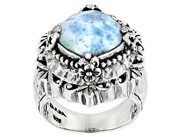 Blue Larimar Sterling Silver Ring