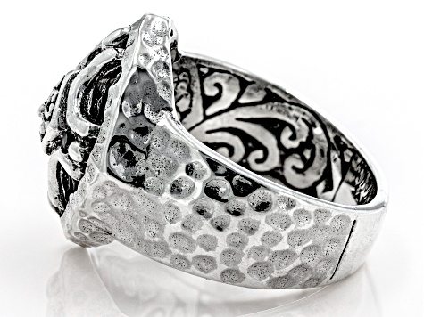 Blue Sapphire Sterling Silver Ring .04ctw
