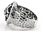 Blue Sapphire Sterling Silver Ring .04ctw