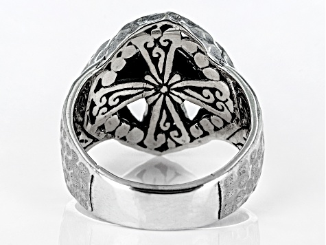 Blue Sapphire Sterling Silver Ring .04ctw