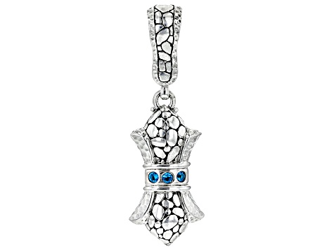 Electric Neon Apatite Silver Enhancer Pendant .12ctw