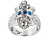 Electric Neon Apatite Silver Ring .12ctw