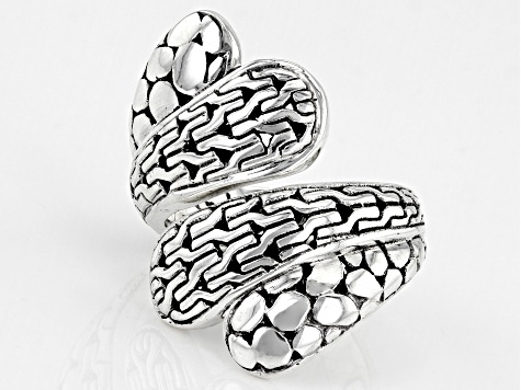 Sterling Silver Chainlink Bypass Ring