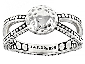Sterling Silver Hammered Band Ring