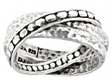 Silver " Stand Hand In Hand" Stackable Set of Three Rings