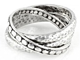 Silver " Stand Hand In Hand" Stackable Set of Three Rings