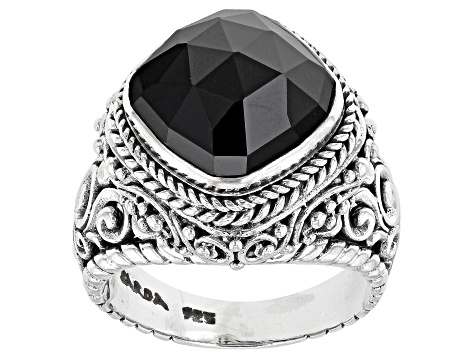 Black Spinel Sterling Silver Ring 5.68ct - SRA5329 | JTV.com