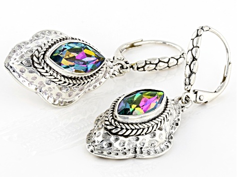Fire & Ice™ Quartz Silver Earrings 2.90ctw