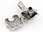 Silver Hammered "Faithful You Are" Enhancer Locket