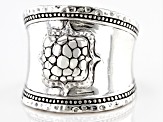Silver Hammered "Faithful You Are" Ring
