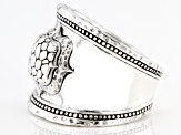 Silver Hammered "Faithful You Are" Ring