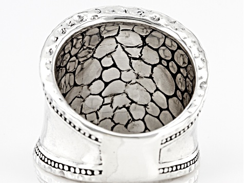 Silver Hammered "Faithful You Are" Ring