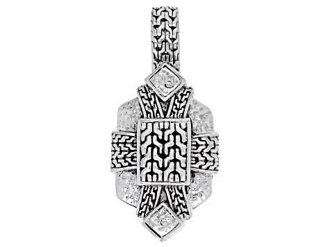 Silver "He's A Chain Breaker" Enhancer Pendant