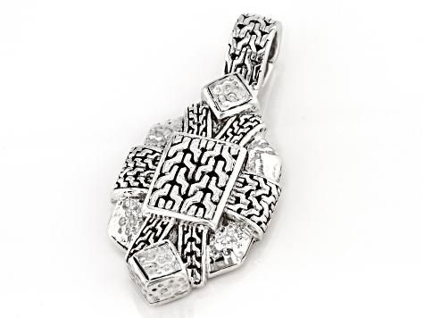 Silver "He's A Chain Breaker" Enhancer Pendant