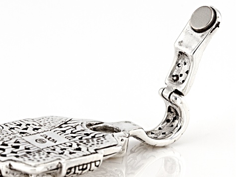 Silver "He's A Chain Breaker" Enhancer Pendant