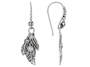Silver "New Vines Abound Leaves" Dangle Earrings