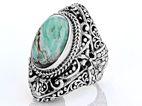 Green Variscite Sterling Silver Ring