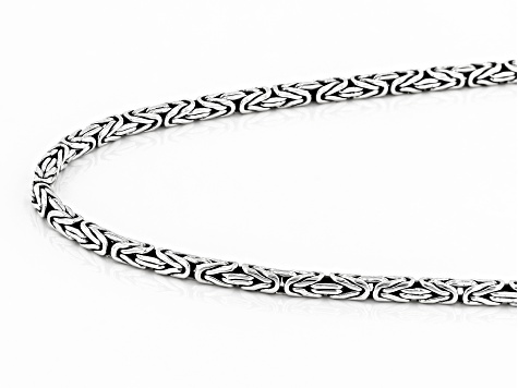 Sterling Silver 32" Byzantine Chain