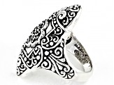 Silver "Reap Tremendous Rewards" Filigree Ring