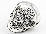 Silver "Reap Tremendous Rewards" Filigree Ring